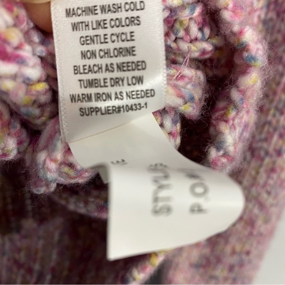 Belle du Jour Chunky Knit Confetti Sweater Crewneck Pink - Picture 8 of 8